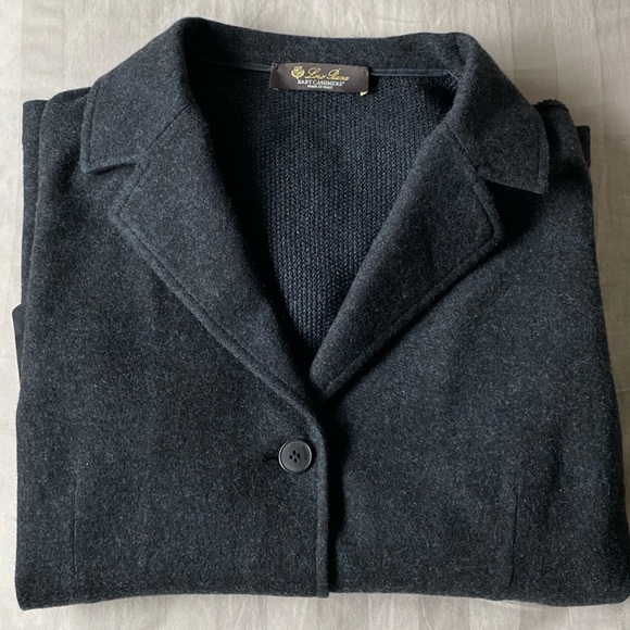 Loro Piana Custom Charcoal Gray Cardigan